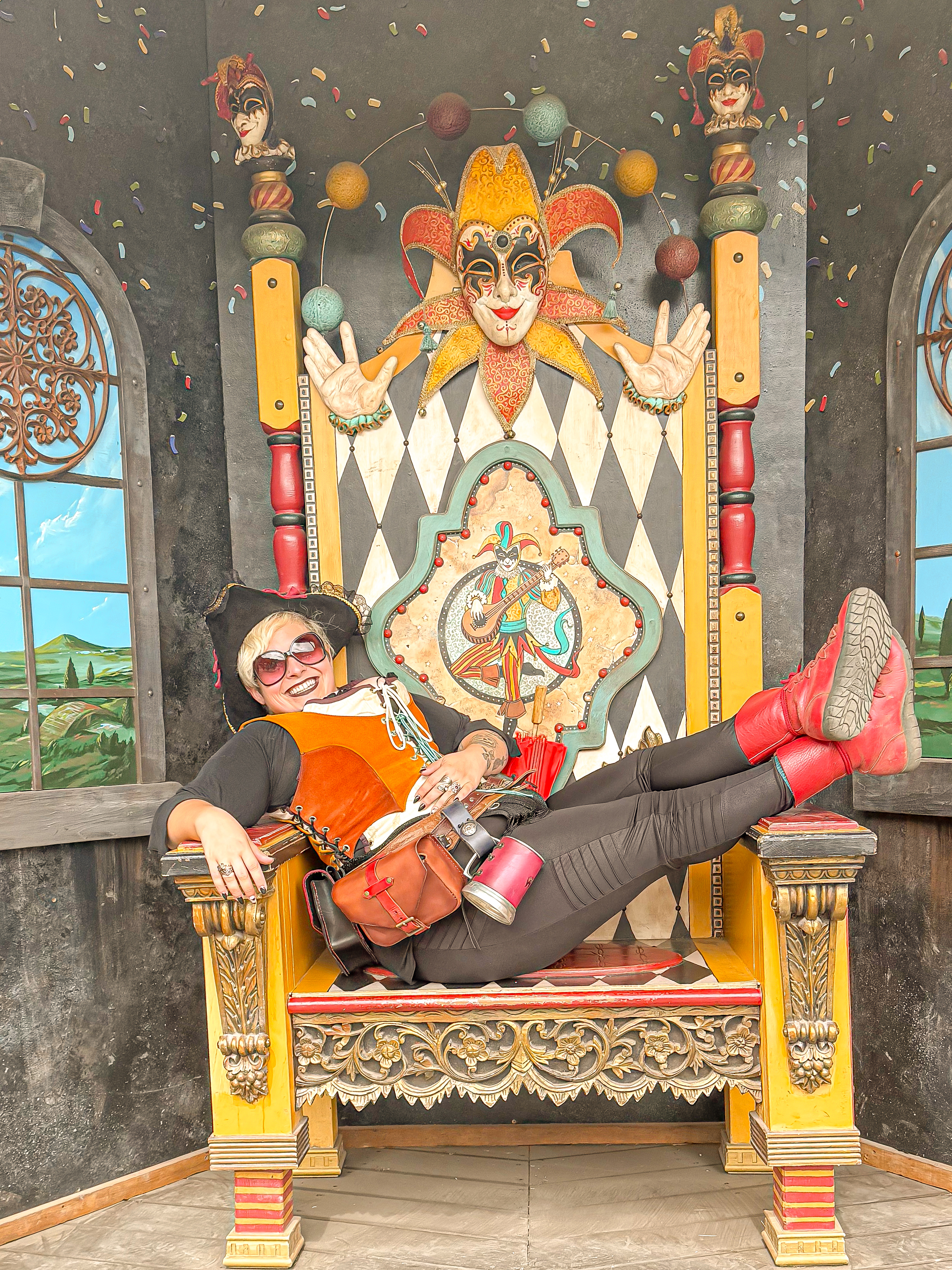 Megz sitting at New York Renaissance Faire in Tuxedo NY